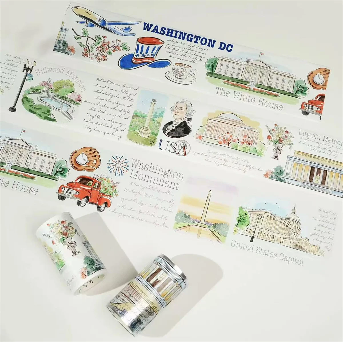 Vintage Travel City Journal Notes Washi PET Tape for Plan Card Making DIY Scrapbooking Plan Decorative Sticker