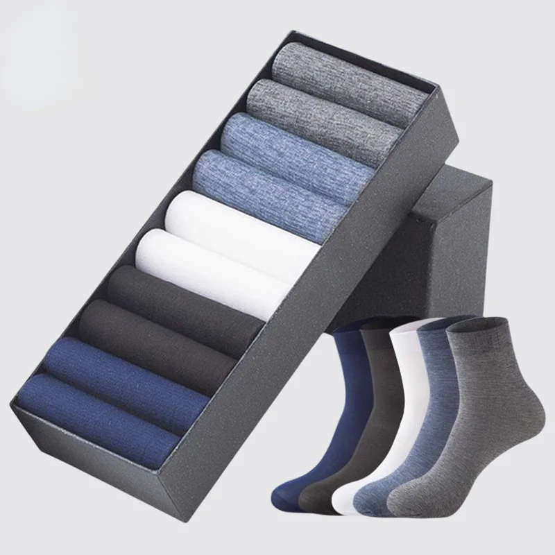 Men Summer Socks High Quality Business Casual Thin Socks Breathable Bamboo Male Cool Socks Ultra-thin Meias