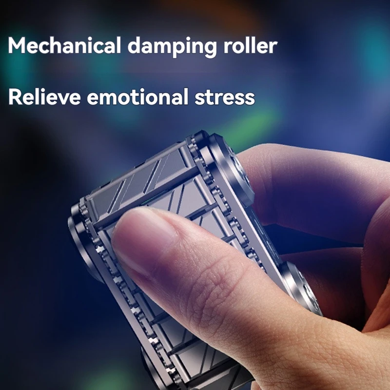 Fidget Roller Tank  For Stress Relief - Metal Ratchet Fidget  For Anxiety - Desk  For Adults & Kids