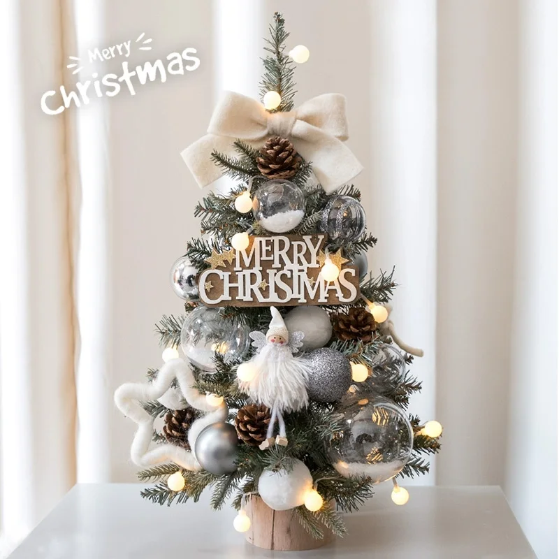 

Набор маленькой рождественской елки для домашнего рабочего стола, мини-зашифрованное рождественское украшение, подарочный макет, креативные большие украшения