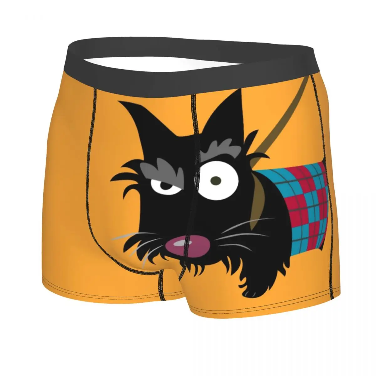 Funny Scottie Eye Underwear Men Sexy Printed Custom Scottish Terrier Dog Boxer Briefs Shorts Panties Soft Underpants