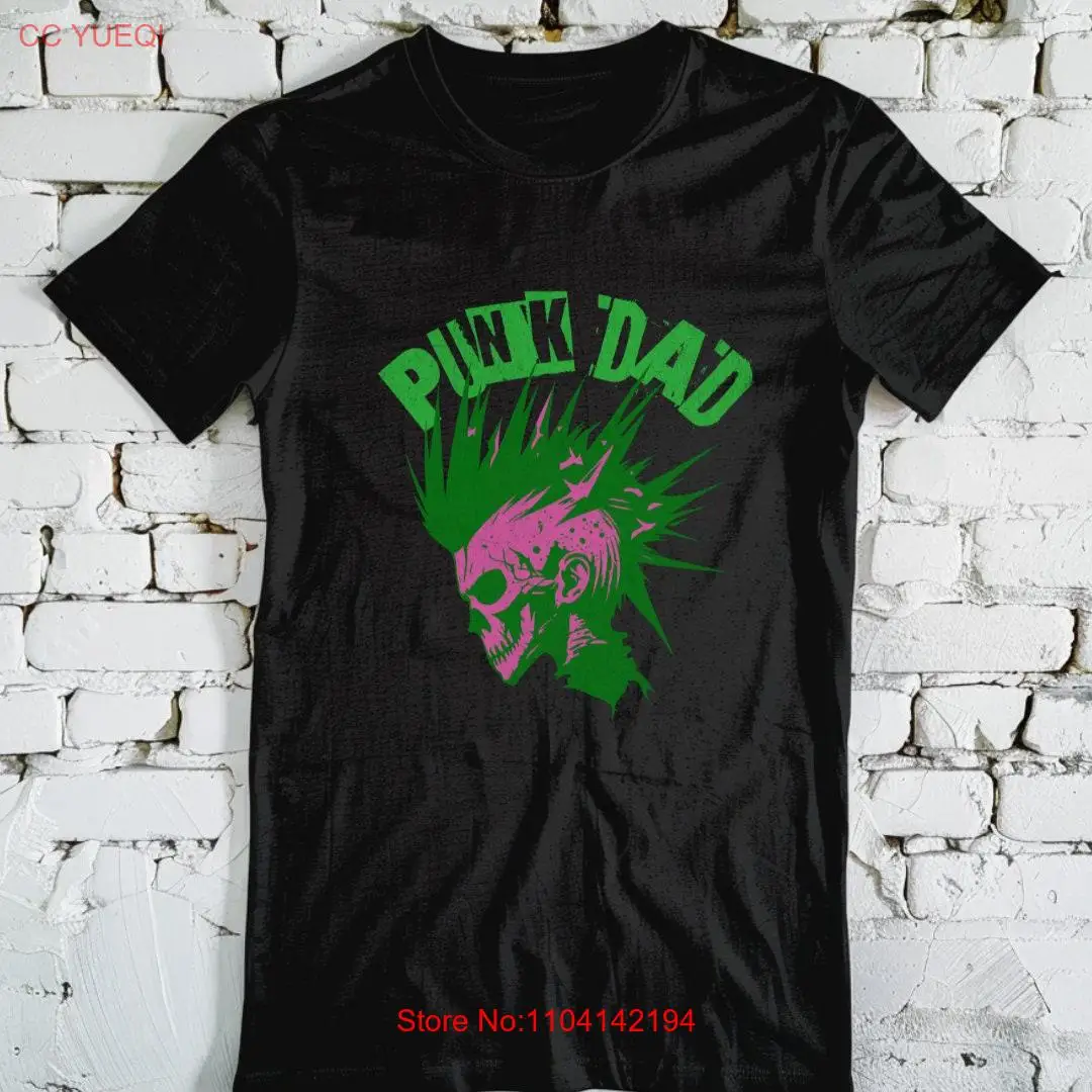 Punk Dad T Shirt cool Mohawk skull spooky season gift for punker rocker funny horror Halloween long or short sleeves