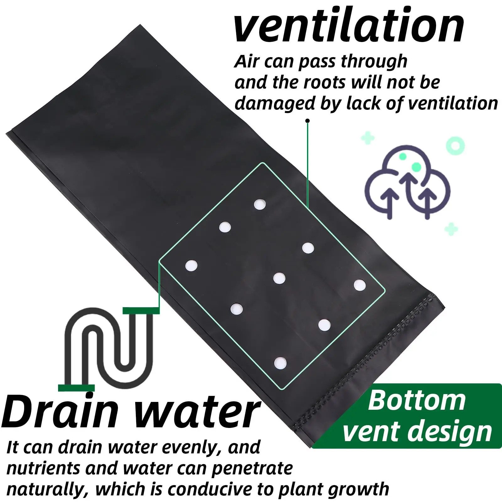 100pcs PE Black Seedling Planting Bag Breathable Nursery Plants Cultivation Pot for Garden Orchard Tree Transplanting Container gallery 3