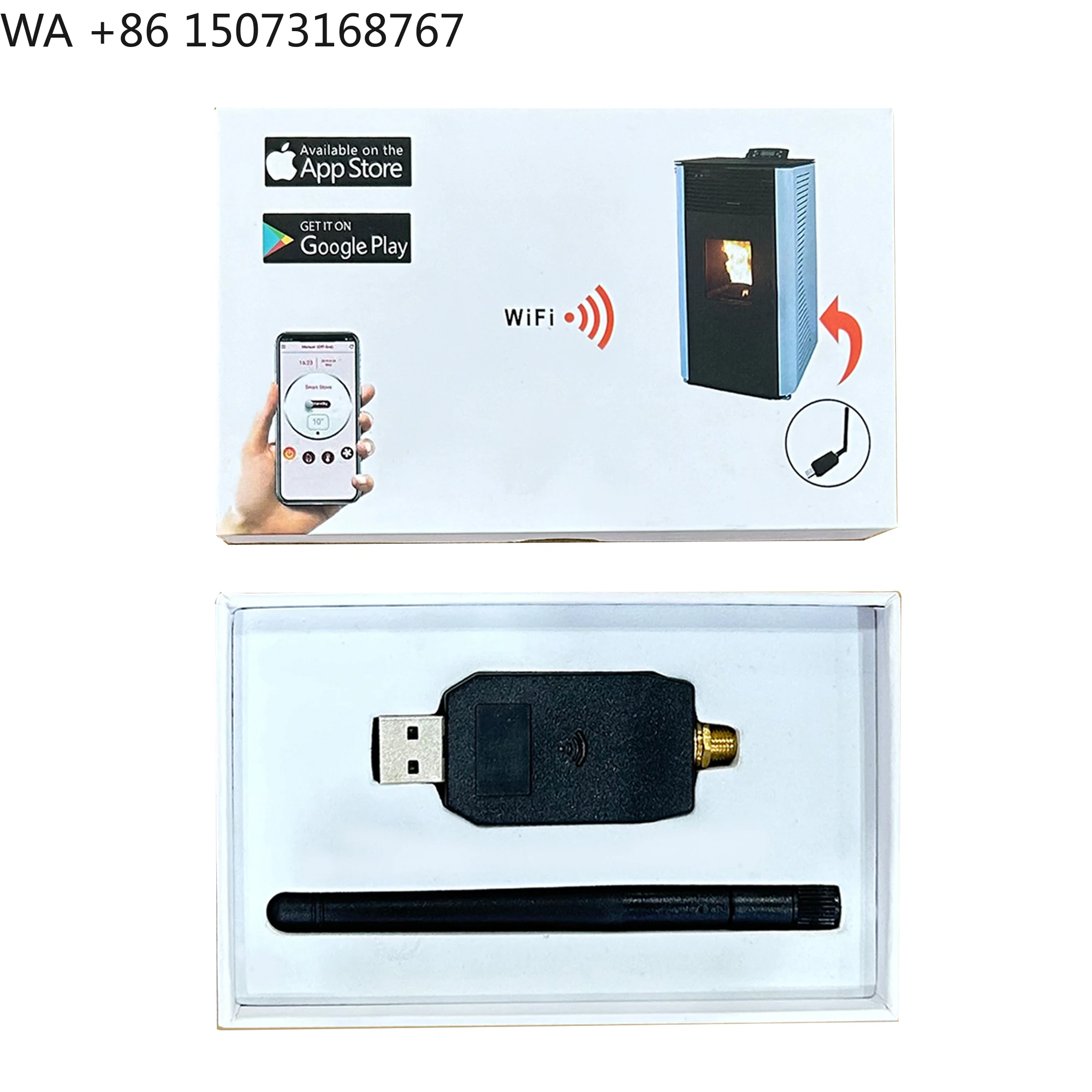 Modern Design Portable WiFi Pellet Stove Freestanding Metal Fireplaces for Remote Control Accessories Included