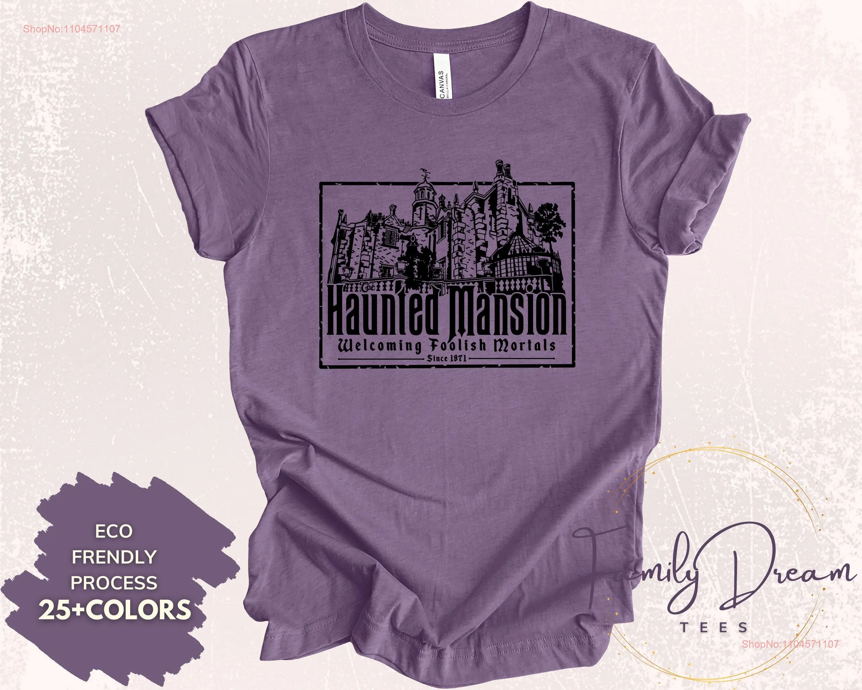 The Haunted Mansion Welcome Foolish Mortal T Shirt Hitchhiking Ghosts Halloween Matching Family Great Ideas