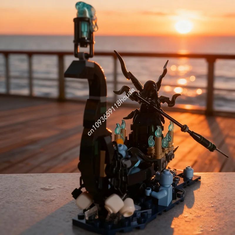 231pcs MOC Souls Ferryman Boated Model Building blocks Architecture Assemble toy creative Christmas gifts Brick Kids Birthday