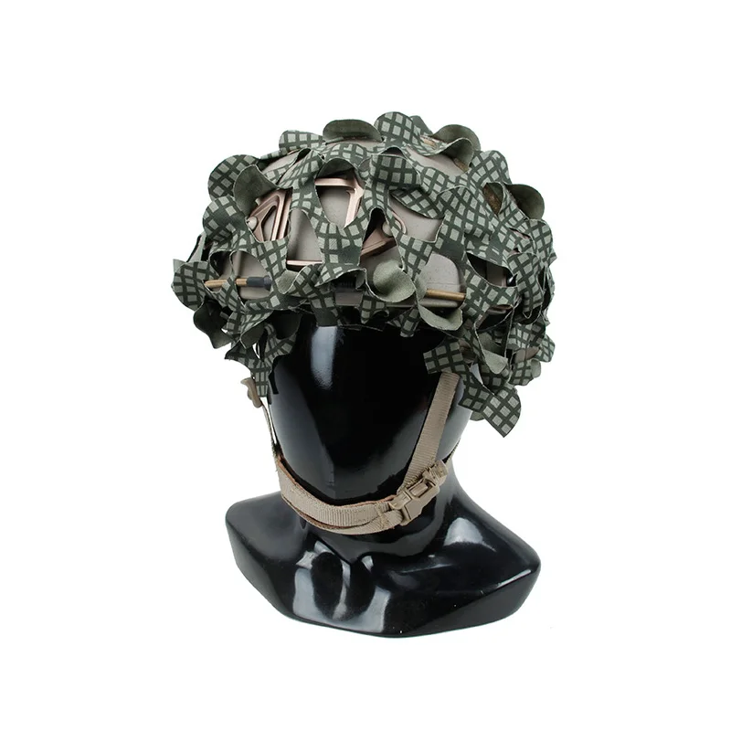 TMC Ghillie Helmet Cover Scrim NIR Compliant Night Desert Camo TMC3693(051666)