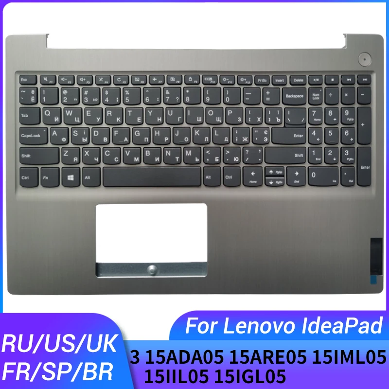 

Russian/US/UK/French/Spanish/Brazil laptop keyboard For Lenovo ideapad 3 15ADA05 15ARE05 15IML05 15IIL05 15IGL05 palmrest upper