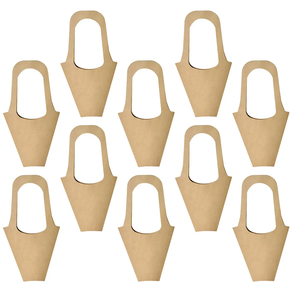 

10pcs Bouquet Holder Gift Bags Small Bouquet Paper Home Decor Wedding Tote Bag For Flowers Bouquets Wrapping