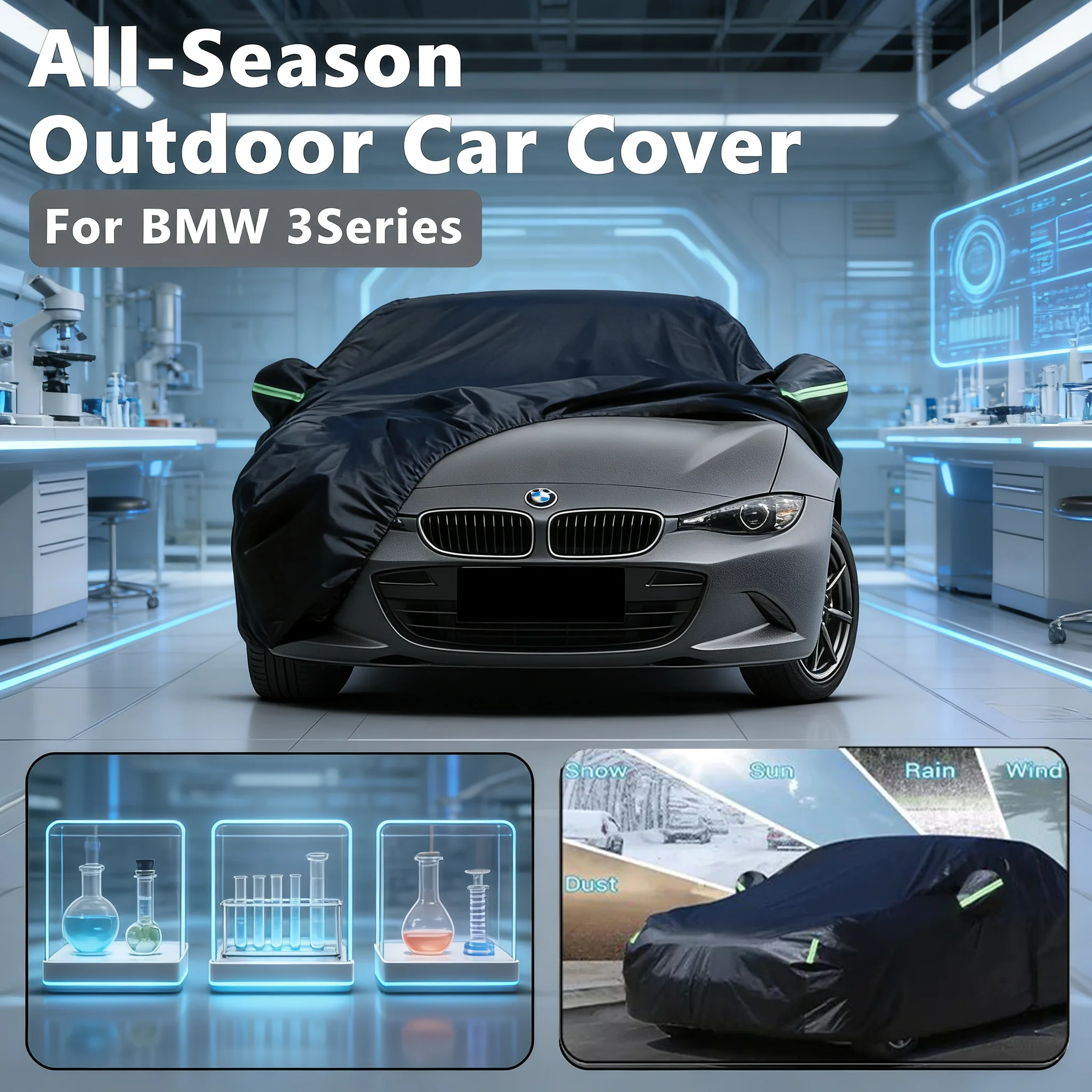 

For BMW 3 Series - Waterproof Dustproof Heat-Resistant, All-Season Use Exterior Accessories car cover waterproof outdoor