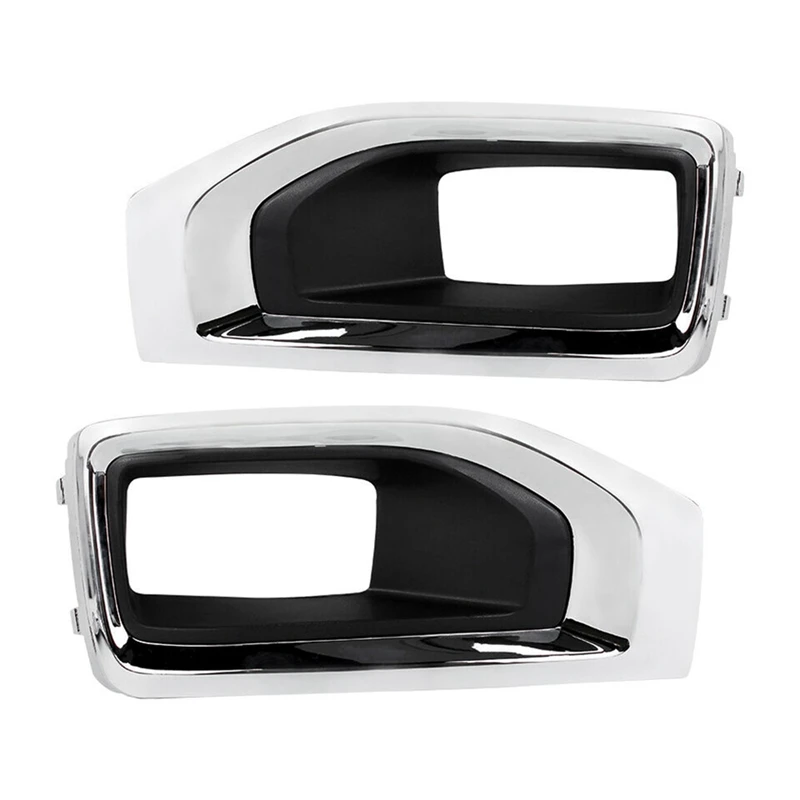 Front Fog Light Chrome Trim Cover Component 22936426 22936427 For GMC Yukon XL 2015-2020 Fog Lamp Frame GM1038187 13912295 1Pair