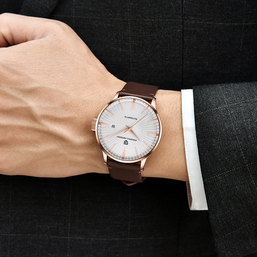 Top PAGANI DESIGN Classic Men's Mechanical Watch Seagull Movement Automatic Stainless Steel 30M Waterproof Business Men's Watch