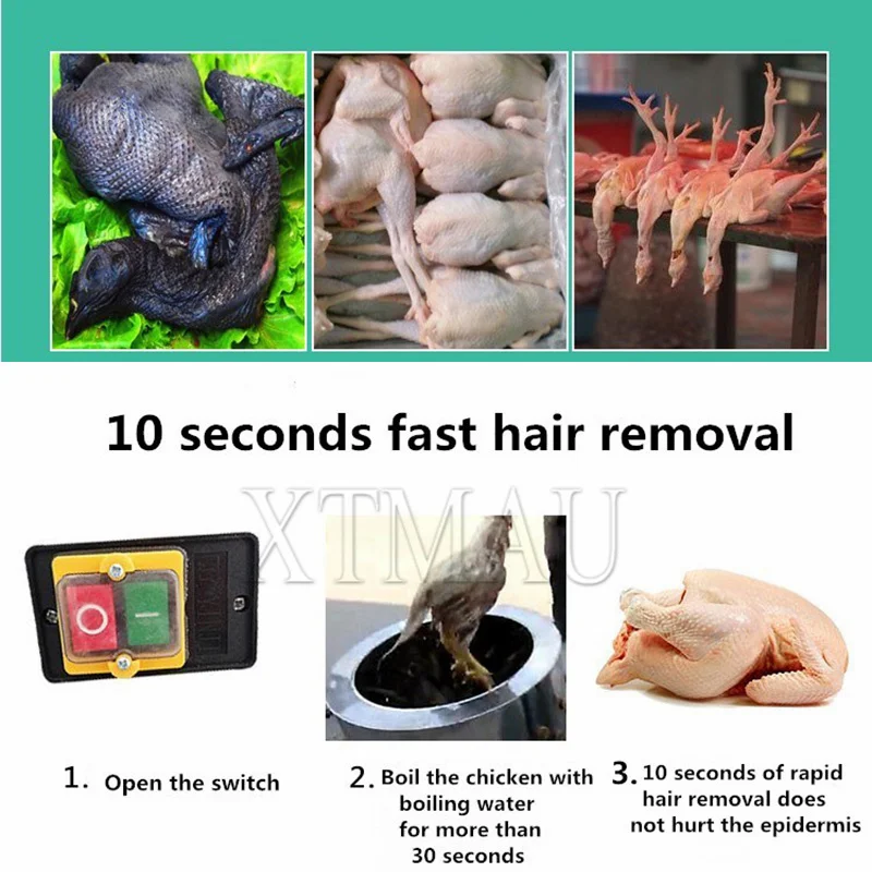 Commerciële Pluimvee Ontharen Volautomatische Nieuwe Kippenveer Plukmachine Pluimvee Plukmachine