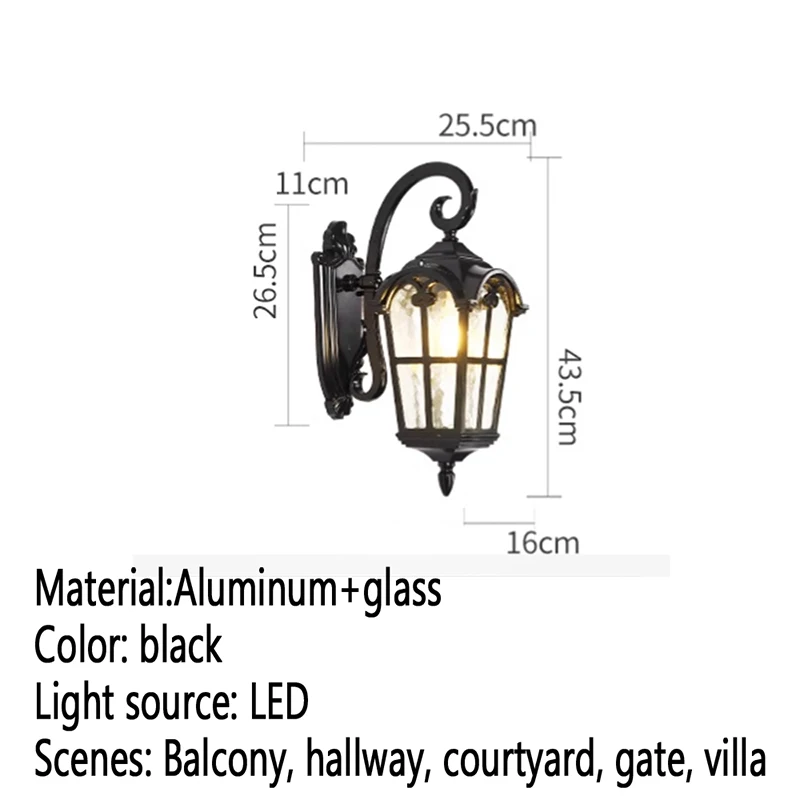 OUFULA Zeitgenössische LED-Außenwandleuchten, elektrische Einfachheit, wasserdicht, für Balkon, Flur, Innenhof, Villa, Tor, Hotel