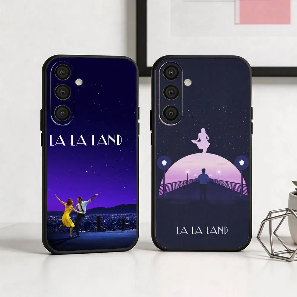 

La-La Film L-Land Phone Case For Samsung A73,72,71,A52,51,40,41,A22,A32,31,A13, Soft Black Shell