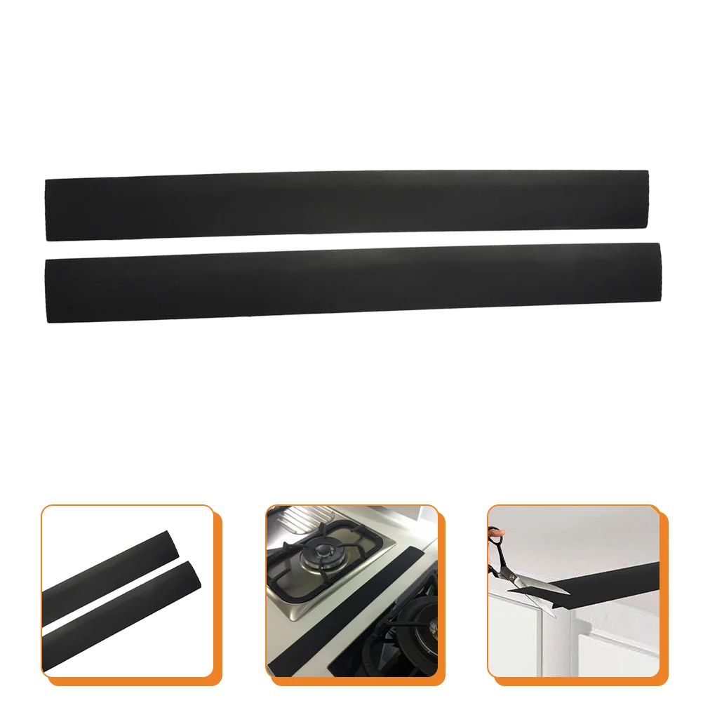 2 Pcs Stove Gap Strip Kitchen Countertop Cover Tops Covers Gaps Silicone Filler Burner Sealing Tape for