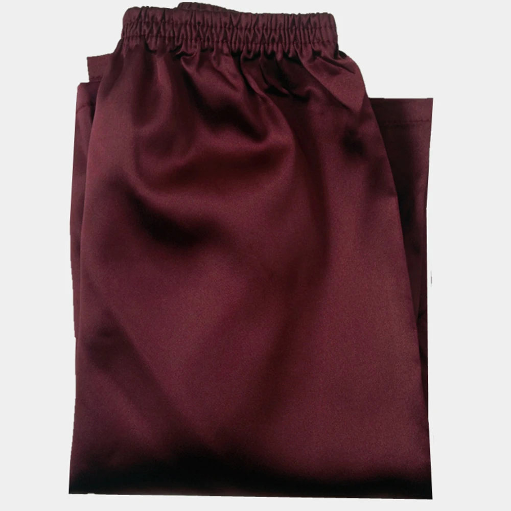 Stylish Home Silk Satin Pajamas Shorts for Men, Sleep Bottoms in Purple, Wine Red, Silver Gray, and Blue Colors