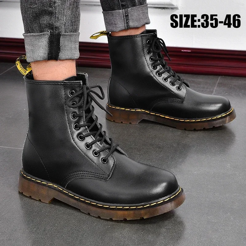 Doc Martens Bottes Classiques for Men, Chaussures Decorative Bottes, High Ventilation, De Cuisine