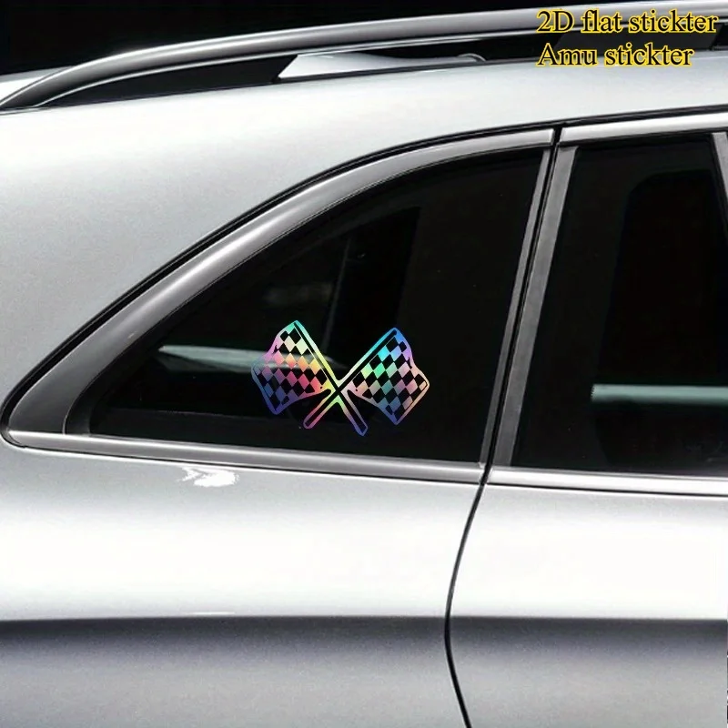 قطعة واحدة من ملصقات العلم الرائعة ذات طابع السباق - ملصق فريد من الفينيل المقاوم للماء للسيارات والدراجات النارية وأجهزة الكمبيوتر المحمولة وحقائب الظهر ومستوحى من السرعة