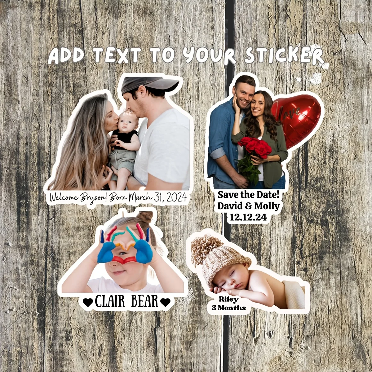 1 pegatina fotográfica personalizada, pegatina personalizada, pegatinas personalizadas, pegatina para botella de agua, pegatina para ordenador portátil, calcomanía para coche, su propia foto