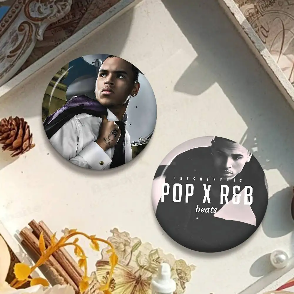 Rap singer C-Chris B-Brown Creative Tinplate Soft Button Pins Animal Icon Brooch Lapel Backpack Badge Accessories Pin