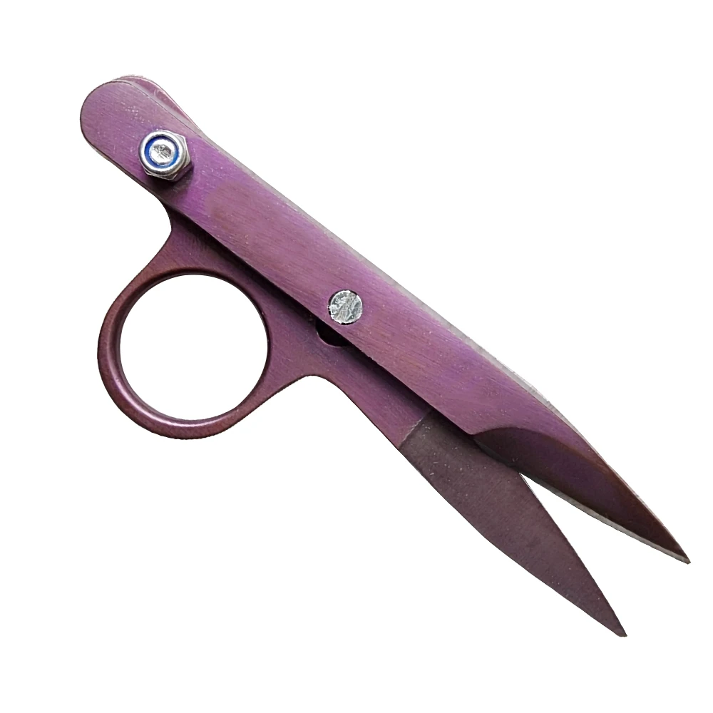 Jincraftsman®–4.6 Inch Purple Titanium Color PU Leather Sheath Sewing Houseware Embroidery Knitting Office Tailor Clip Scissor