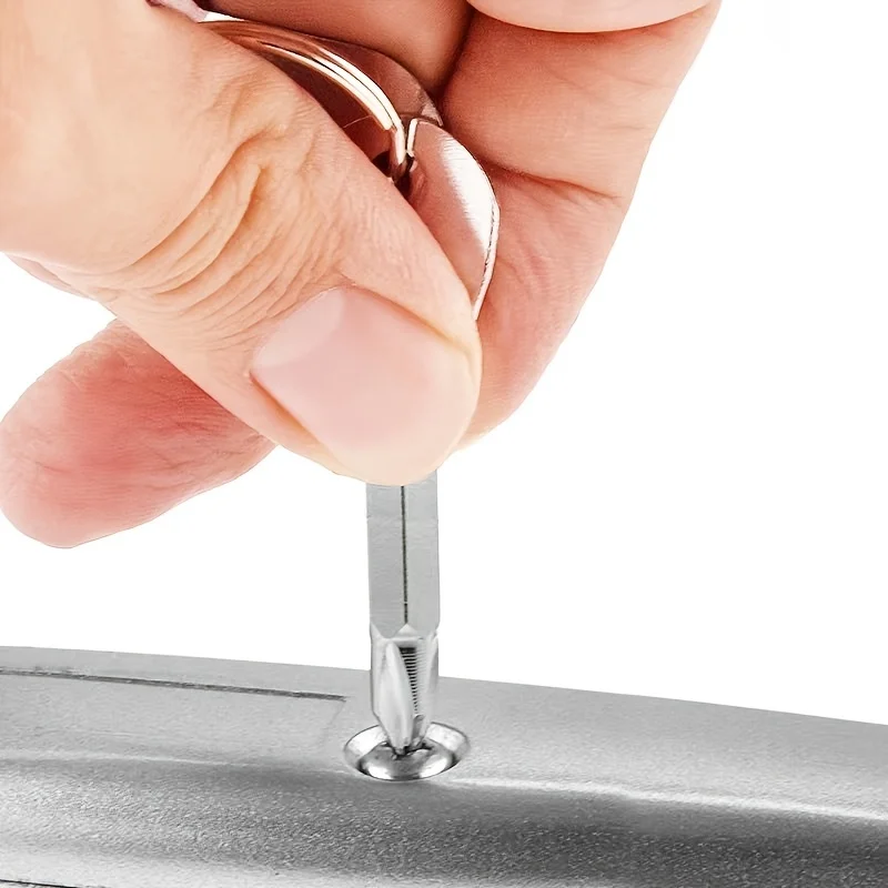 طقم مفك براغي محمول مكون من قطعتين أداة شخصية EDC خارجية مع رأس مسطح ومفكات براغي فيليبس وحلقة مفاتيح متضمنة #2