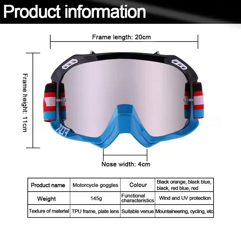 

NALFI-UV Protection, Anti-Impact PC Material Sports Goggles For Skiing, Cycling, Fishing-For Outdoor Activities
