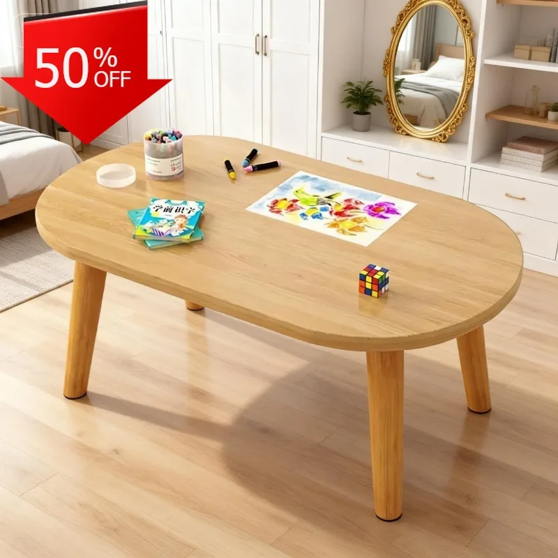 

Детский стол, детский учебный стол, овальные ножки из массива дерева, простая сборка, маленькая игрушка для письма, чтения, домашний приставной столик, детский стол