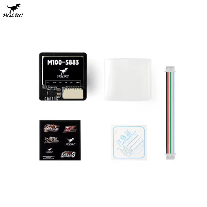 HGLRC M100-5883 M10 GPS Module with Compass Ceramic Antenna on-board LED Indicators 21x21mm for RC Airplane FPV Long Range