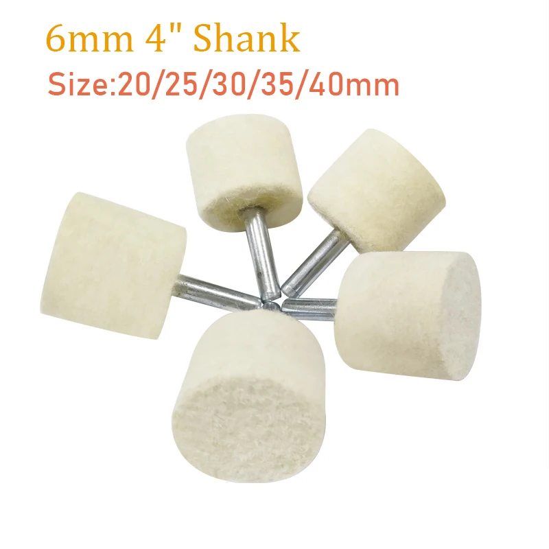 

6 мм 4 "хвостовик 20-40 мм, шерстяной фетр, полировальный круг, шлифовальная головка, металлические вращающиеся инструменты, колеса, инструмент, дрель, электрическая шлифовальная машина