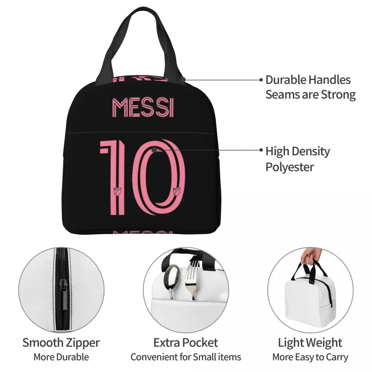 Messis 10 Insulated Lunch Bag Thermal Bag Lunch Container Portable Tote Lunch Box Food Bag Work Picnic