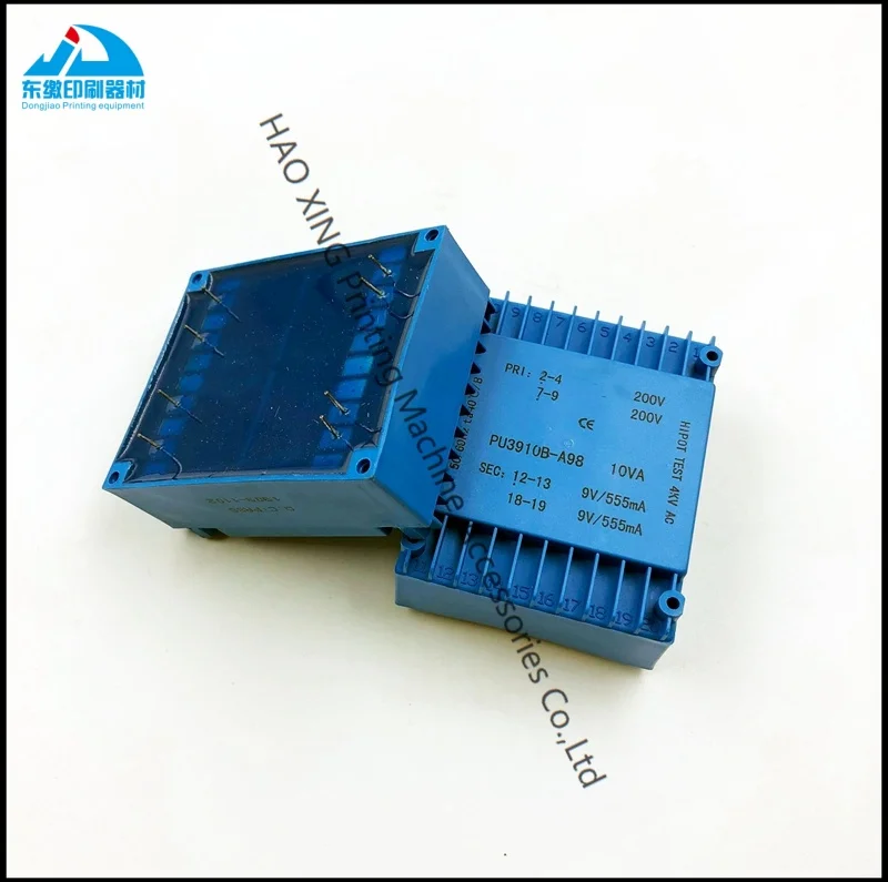 

KLM4 Board Blue Transformer PU3910B for Heidelberg Offset Printing Machinery Spare Parts Transformer 10VA 200V