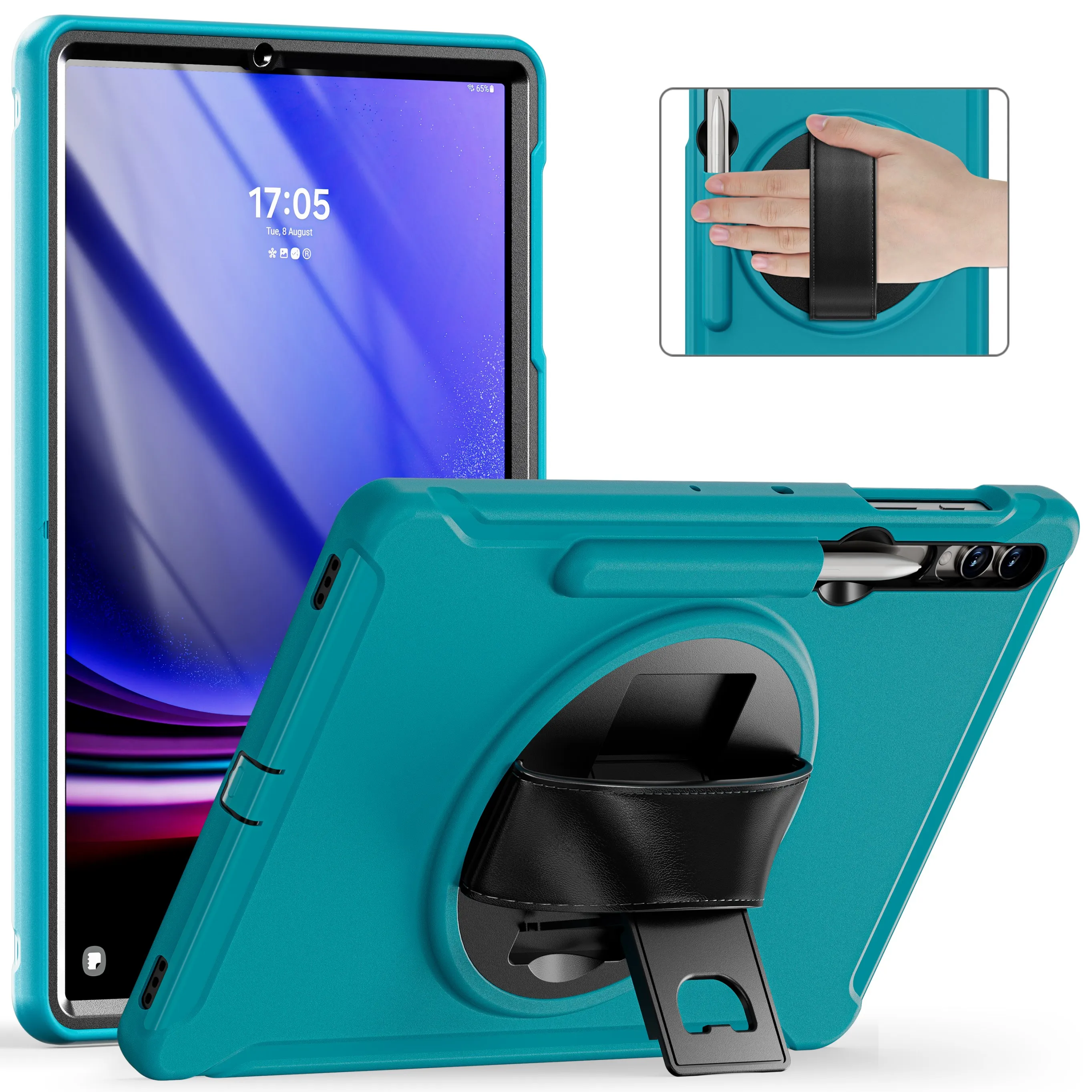 Case For Samsung Galaxy Tab S9 FE S8 S7 Plus 12.4 inch SM-X810 X816B X610 X616B X800 X806 T970 T975 T730 T735 Stand Back Cover