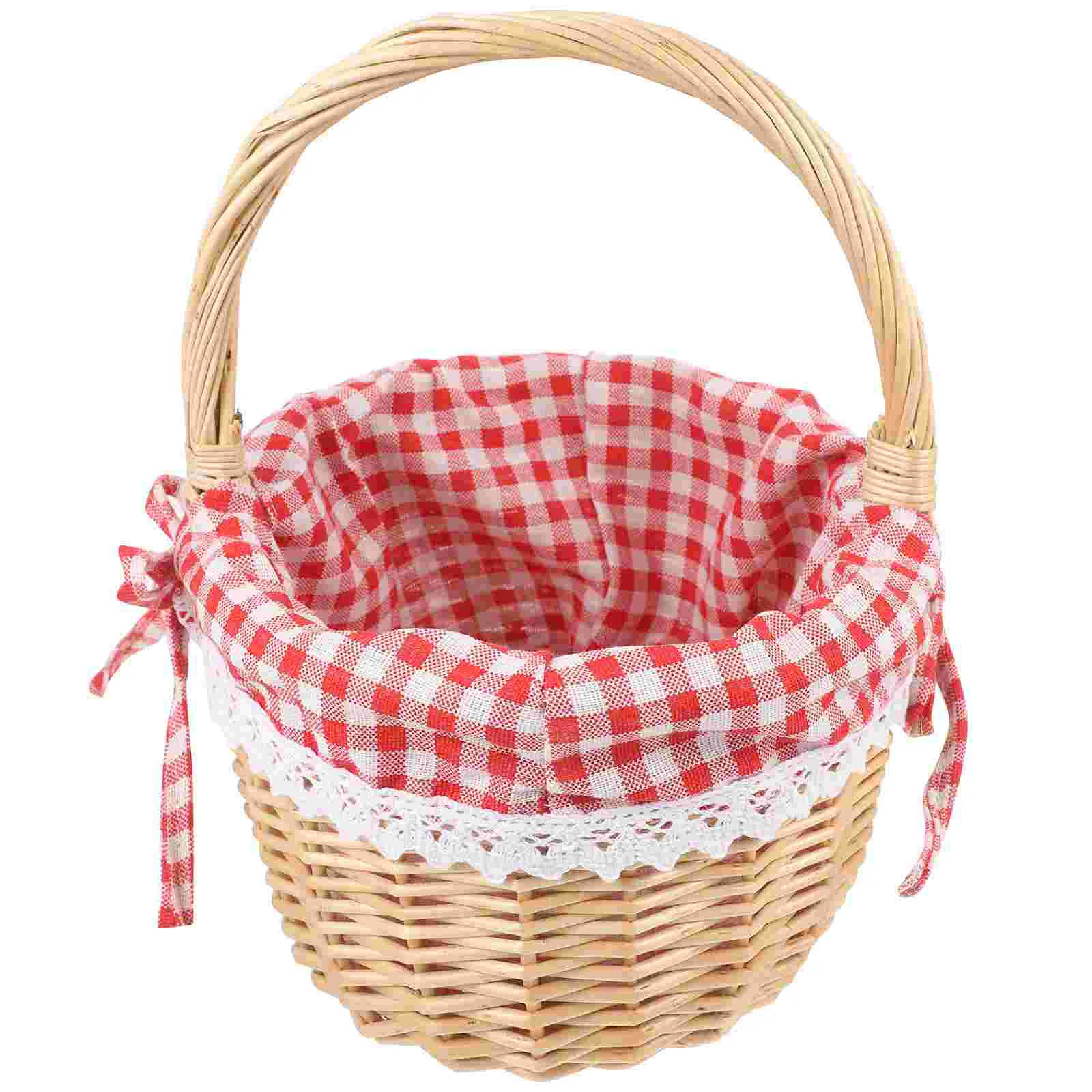 

Food Containers with Lids Fruit Basket Storage Hood Gift Picnic Bag Bamboo Baby