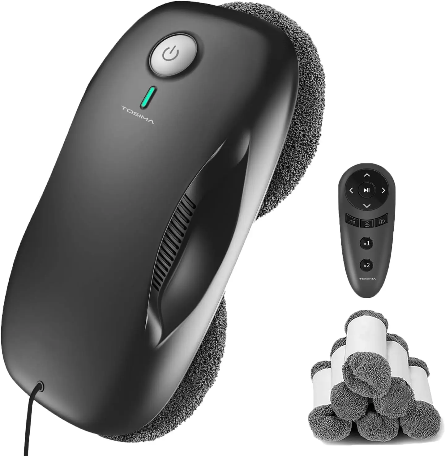 روبوت تنظيف النوافذ W2S، التنظيف التلقائي مع تخطيط الممر الذكي، قوة شفط 3800 باسكال، تقنية كشف الحواف