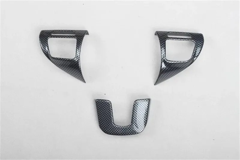 3pcs/lot Car stickers ABS carbon fiber grain steering wheel decoration cover for 2012-2015 VW Volkswagen Passat B7 CC 3