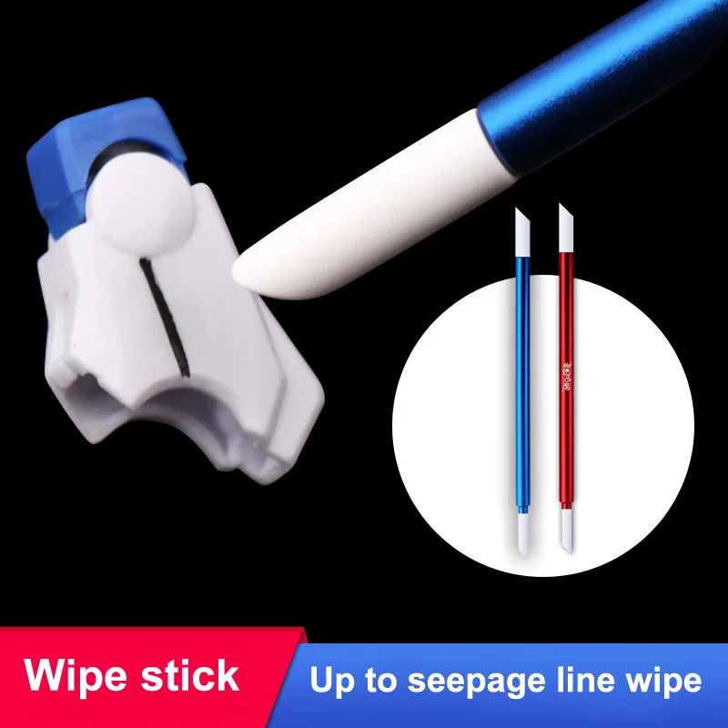 1Pc Aluminum Alloy Panel Line Eraser Wipe Stick W 3Pcs Of 3MM Wiping Cotton + 3Pcs 5MM Wiping Cotton Model Wipping Clean〔YY32〕