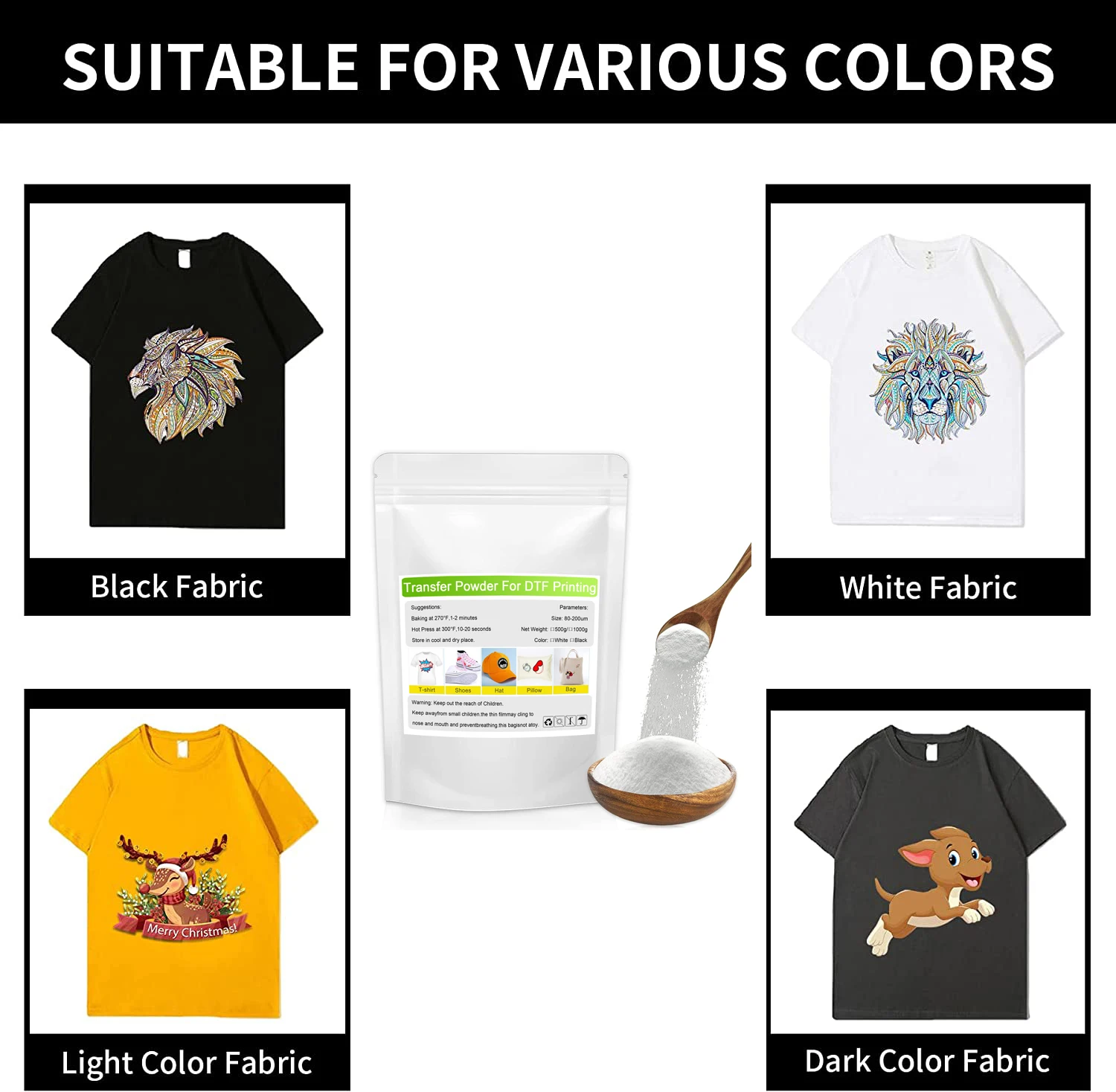 DTF Powder DTF Printer Hot Melt Powder for DTF Transfer Film DTF Printer DTF Poliamida Powder for DTF Direct Transfer Film