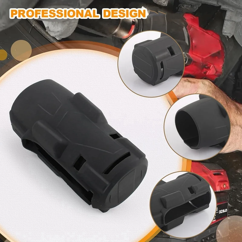 A74E-2Pcs 49-16-2967 bota protectora para combustible M18 llave de impacto de torsión de 1/2 pulgadas 2967-20 bota protectora para Milwaukee M18