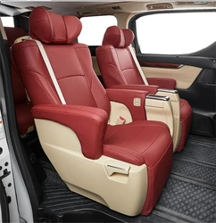 Custom Fit Car Seat Cover for Toyota 2015-2022 Alphard 2019-2022 Vellfire 7 Seats Full Set Include Front Middle and Rear Seats