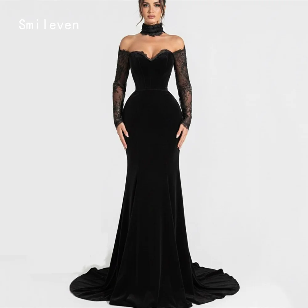 

Smileven Luxury Sweetheart Mermaid Prom Dress Sexy Off The Shoulder Party Gowns Appliques Lace Occassion Dress Customized 2026