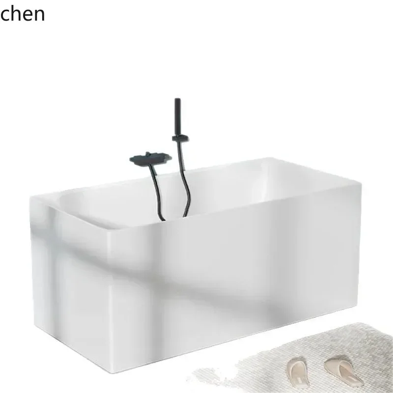 y8- Adult Bathtub Acrylic Seamless Integrated Thin Edge Installation-Free Freestanding Bathtub Factory Direct Sale