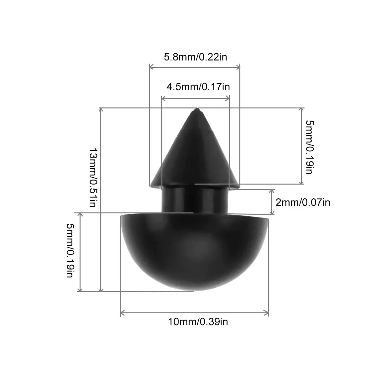 10PCS For Thetford Glass Lid Rubber Bump Stop Caravan Motorhome Camper Cookware Wear-Resistant RV Accessories Black