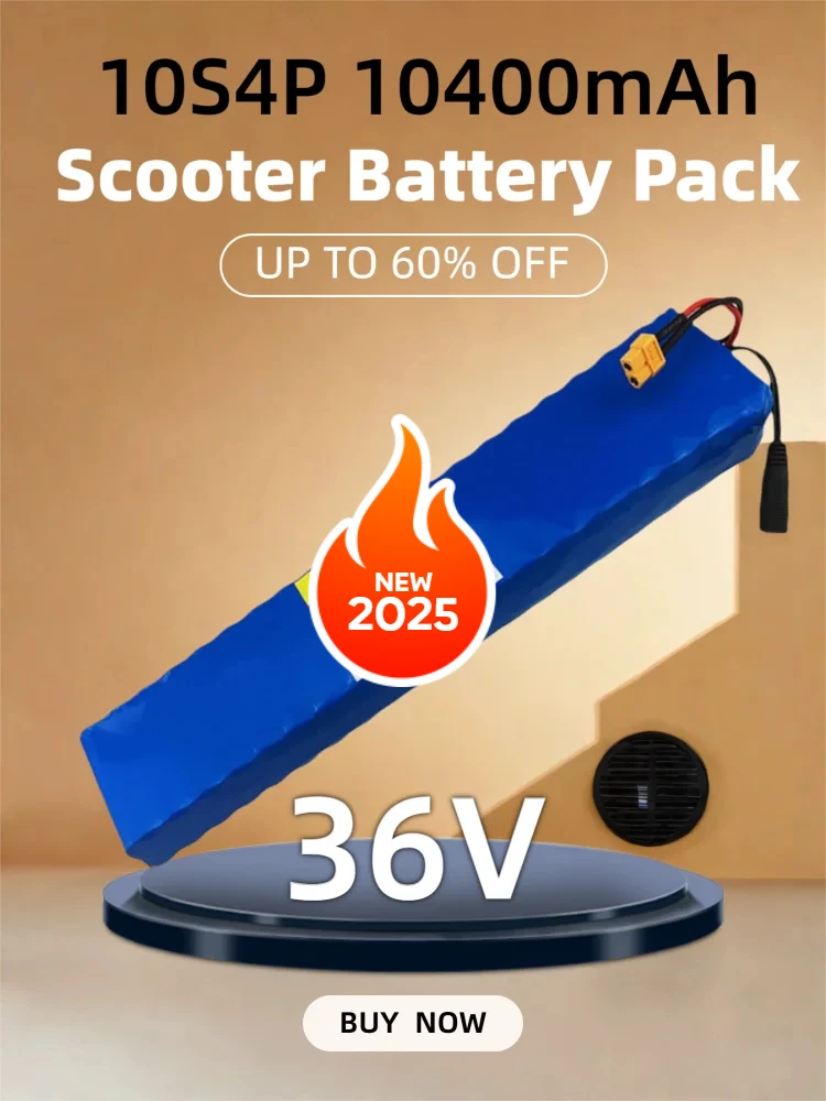 

18650 built-in BMS Li-ion Battery Pack 10S4P 36V 10400mAh 500W High Power Modified Bicycle Scooter Electric Vehicle with charger