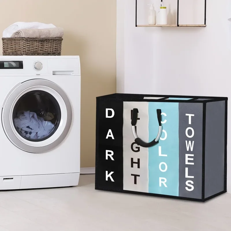 Extra Large Capacity Portable 4-Compartment with Laundry Hamper, Ideal for Home, Dormitory, or RV Use, Closet Organizer