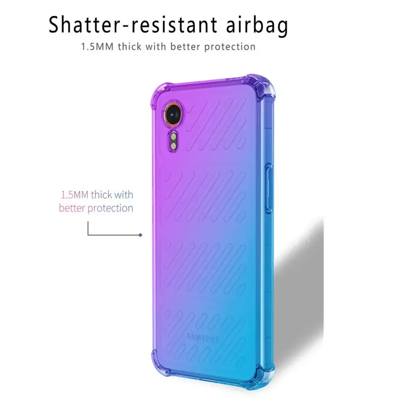 Gradient Silicone TPU Case for Samsung Galaxy Xcover 7 6 Pro Protective Cover Shockproof Transparent Fundas Coque Capa