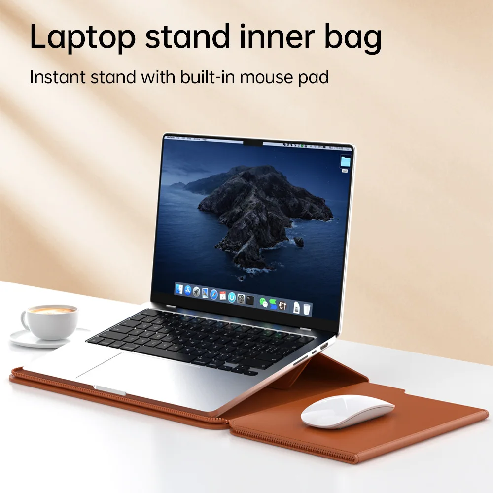 pu-leather-notebook-protective-cover-14-inch-sunscreen-sleeve-15-inch-macbook-laptop-bag-casual-simple-style-for-everyone