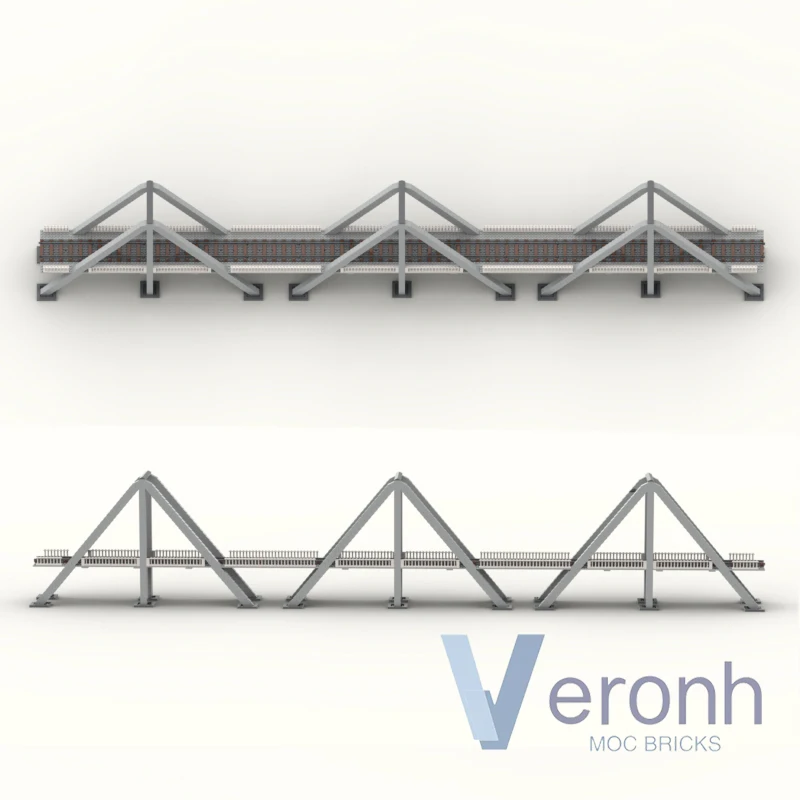 1794 pçs moc triângulo ferroviário ponte modelo blocos de construção cidade trem viaduto compatível 53401 peças pista montagem tijolos brinquedos