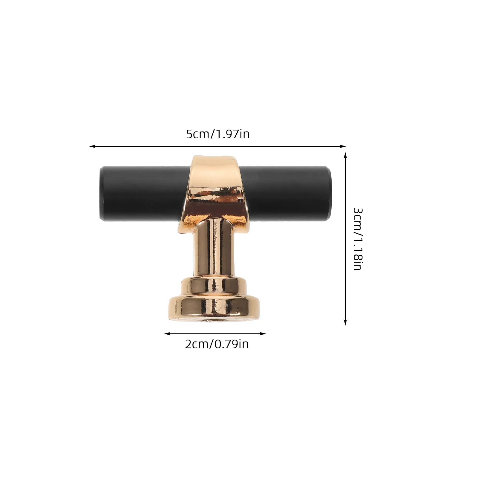 10 قطعة سبائك سوداء أنيقة مقبض كابينة مخرش المقابض الصغيرة ثقب واحد المطبخ مضمد درج يسحب خزانة الأجهزة #2